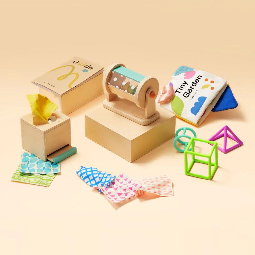 Brain &amp; Hands Playset — Montessori Box (4–6 Months) + Activity Cube