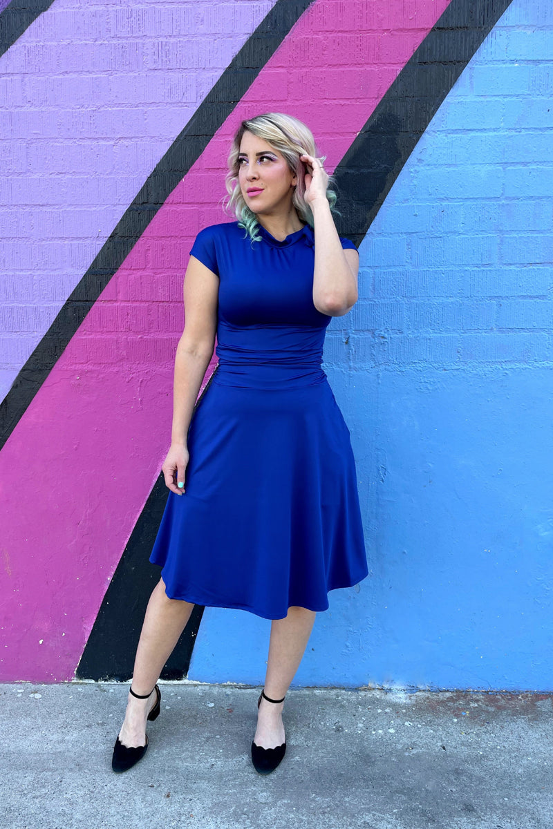 Bombshell Dress in Royal Blue from KADOU Boutique