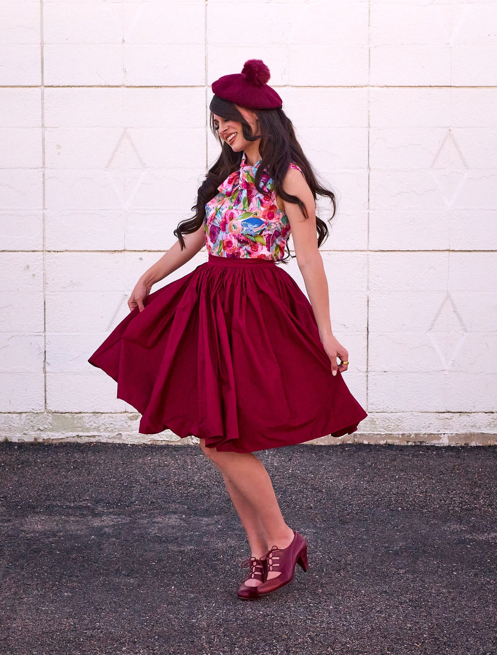 Watercolor Floral Bow Top - Xs Only, 1 Left! from KADOU Boutique