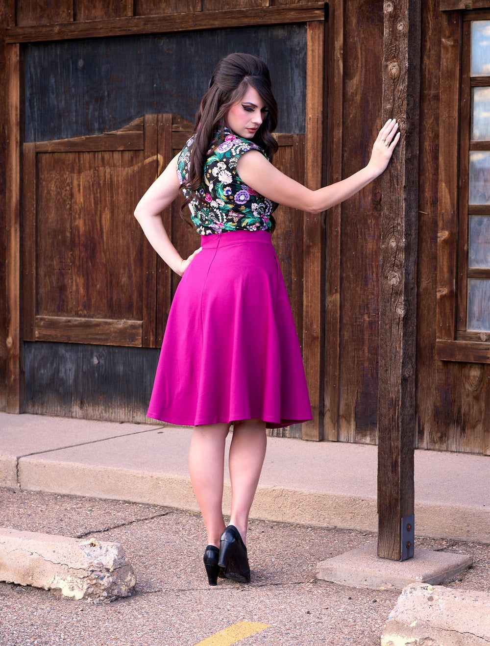 Charlotte Skirt in Magenta - 3X Only from KADOU Boutique
