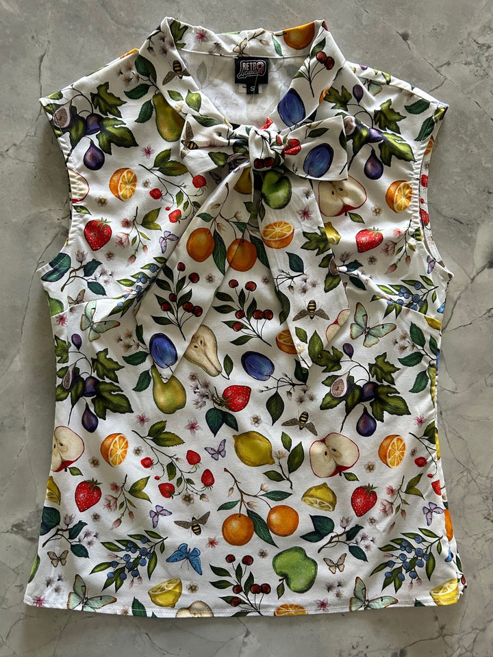 Fruits &amp; Butterflies Bow Top - 4X only