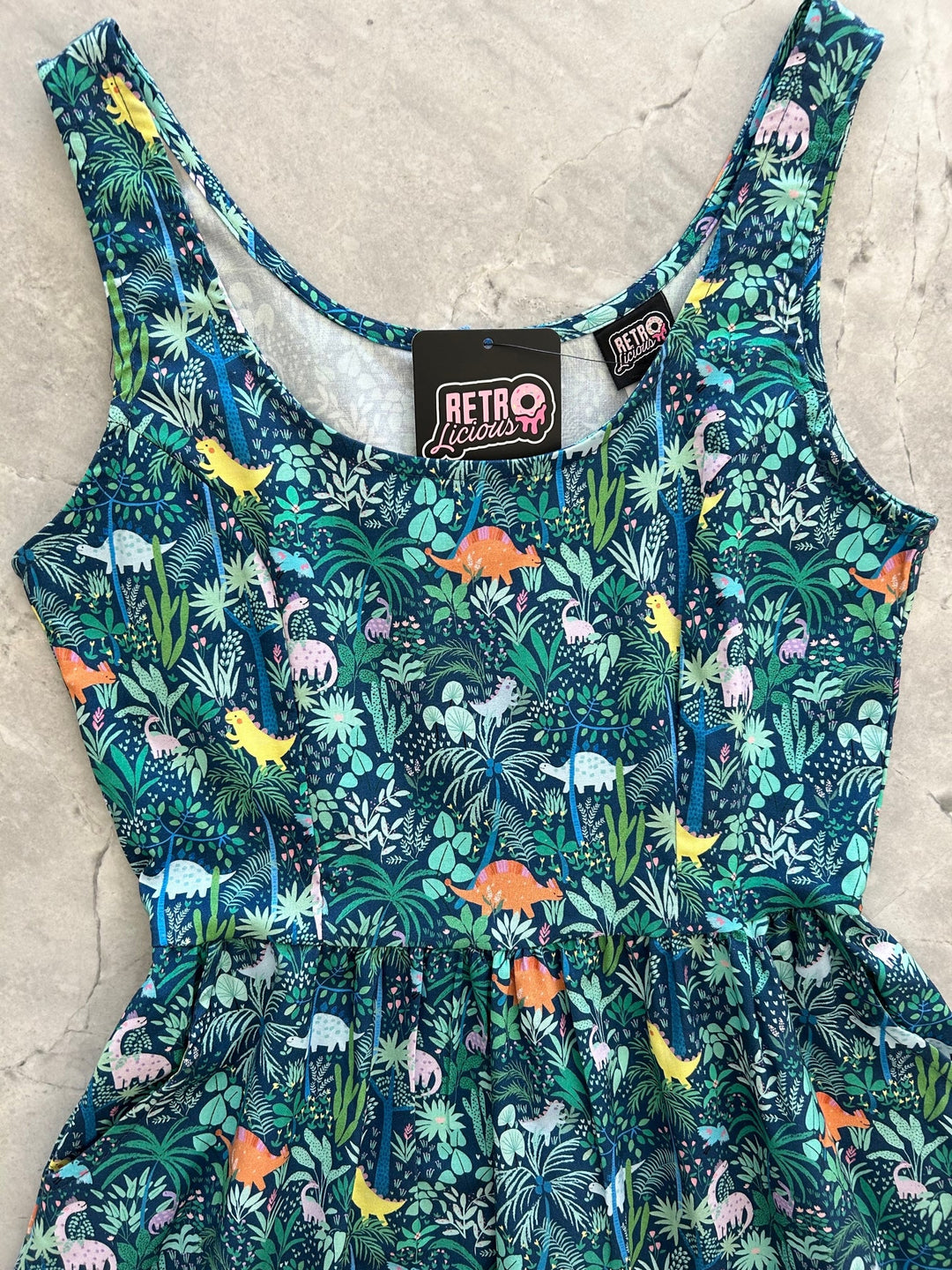 Dino Shorter Length Fit &amp; Flare Dress