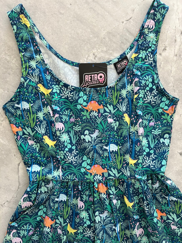 Dino Shorter Length Fit &amp; Flare Dress