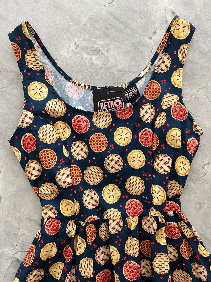 Cherry Pie Shorter Length Fit &amp; Flare Dress - Small only, 1 left!
