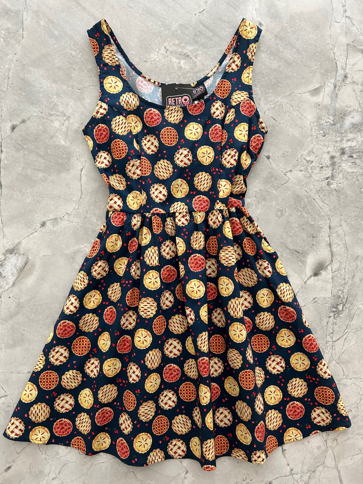 Cherry Pie Shorter Length Fit &amp; Flare Dress - Small only, 1 left!