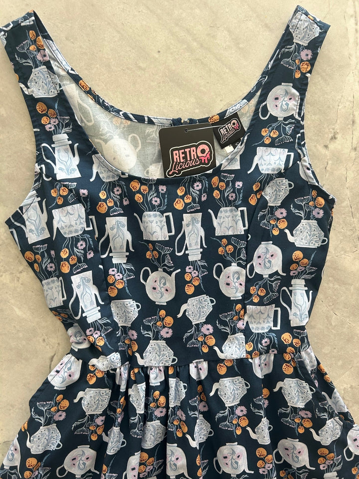 Teapots Fit &amp; Flare Dress