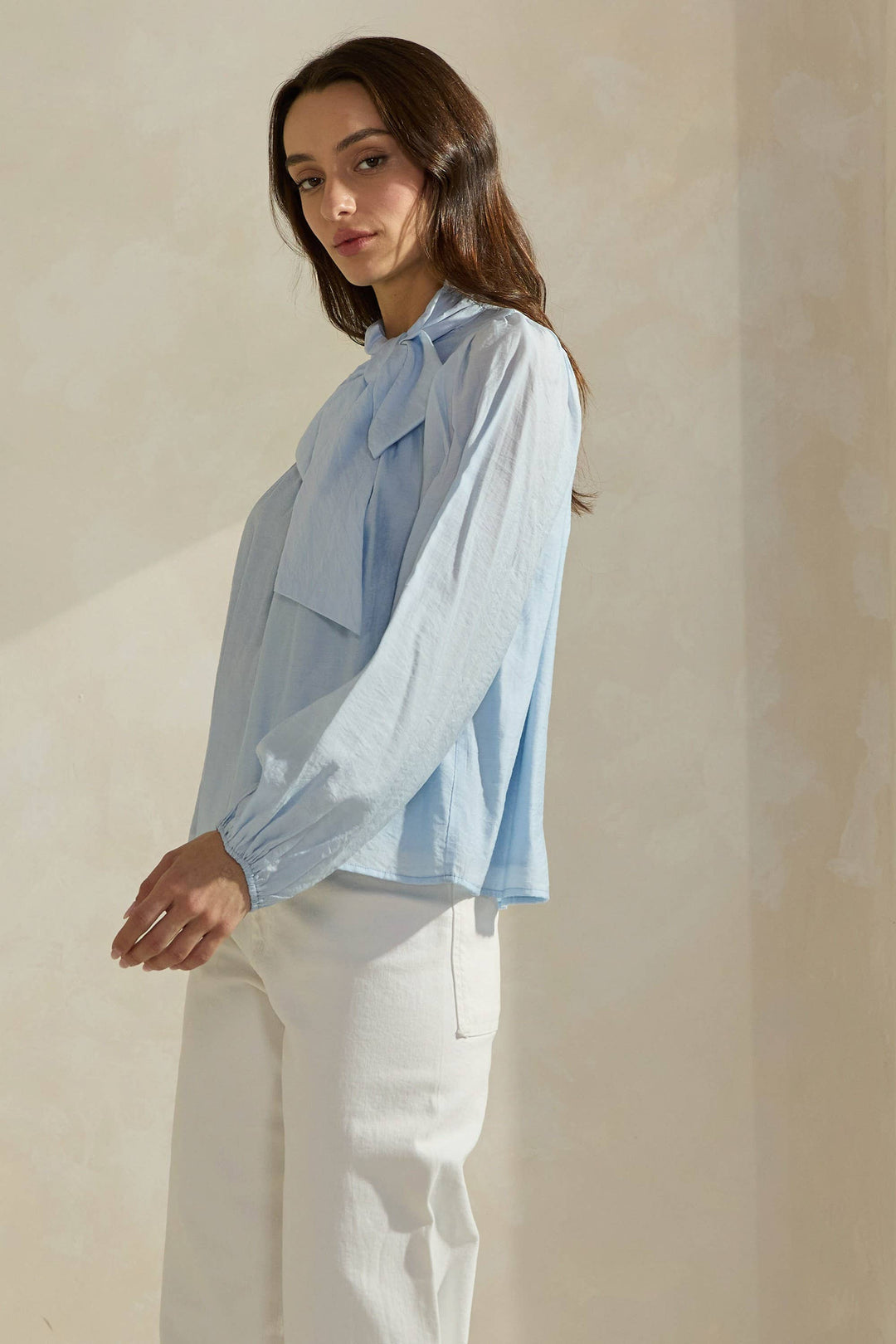 Bow-Tie Neck Blouse