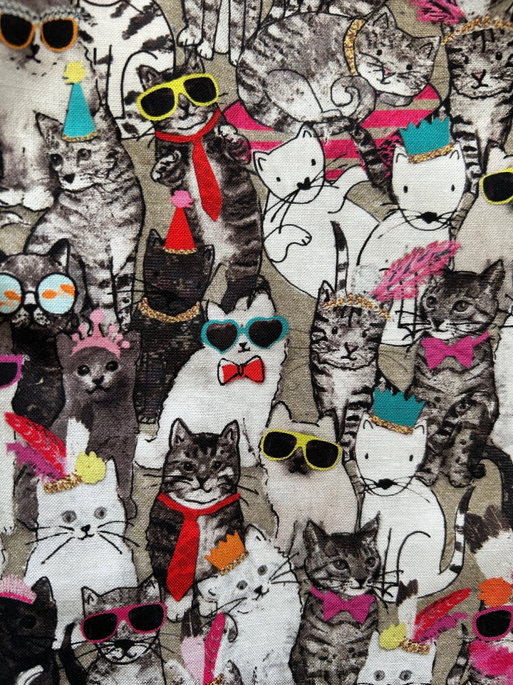 Cool Cats Shorter Length Fit &amp; Flare Dress