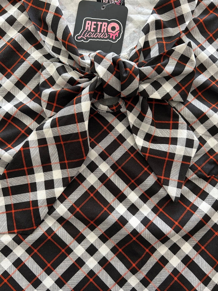 Plaid Bow Top