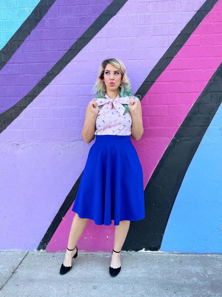 Charlotte Nova Skirt in Blue from KADOU Boutique