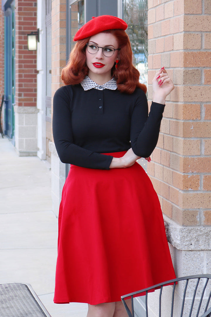 Charlotte Nova Skirt in Red - Plus Sizes Only from KADOU Boutique