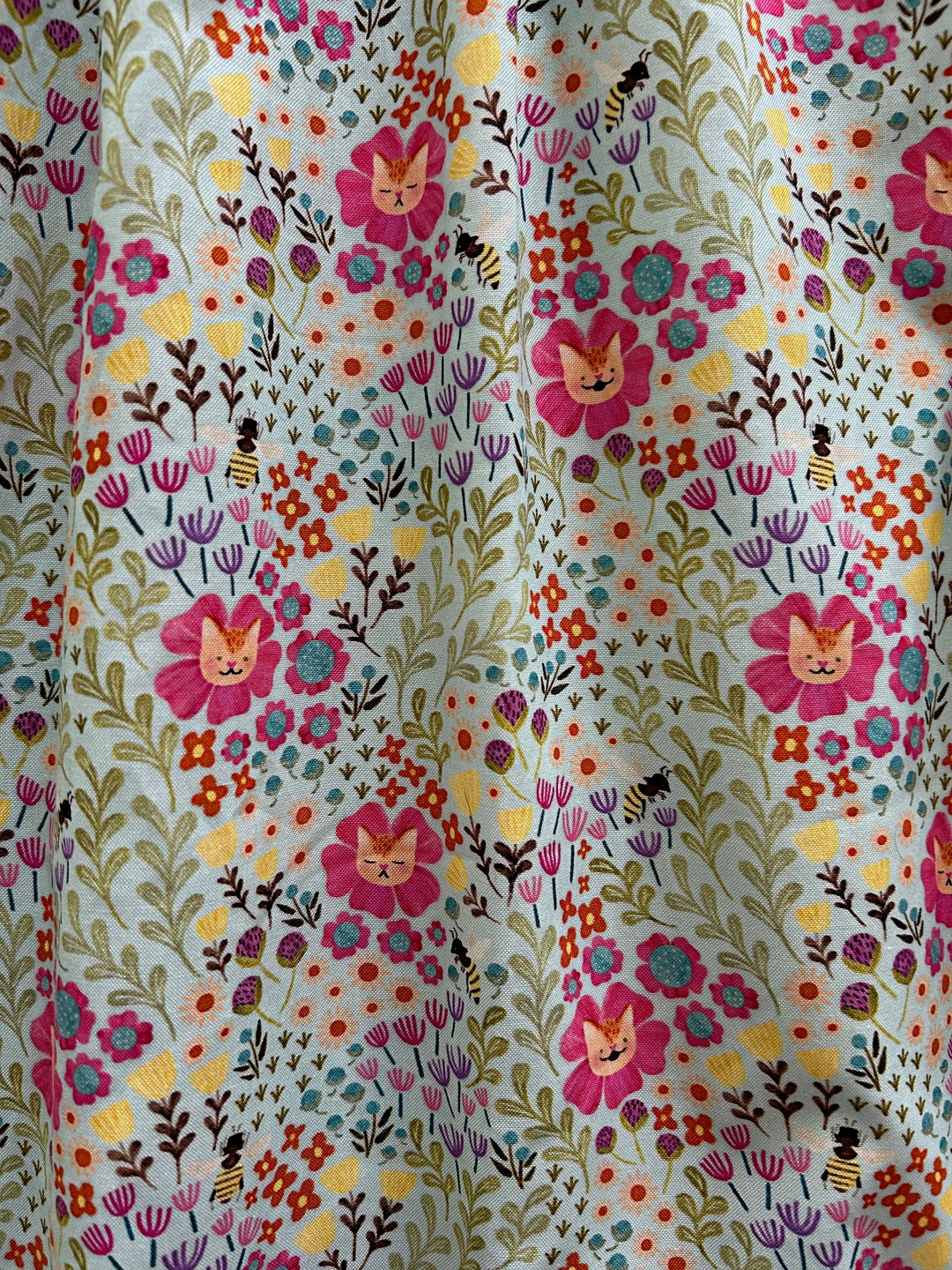Floral Cats Fit &amp; Flare Dress