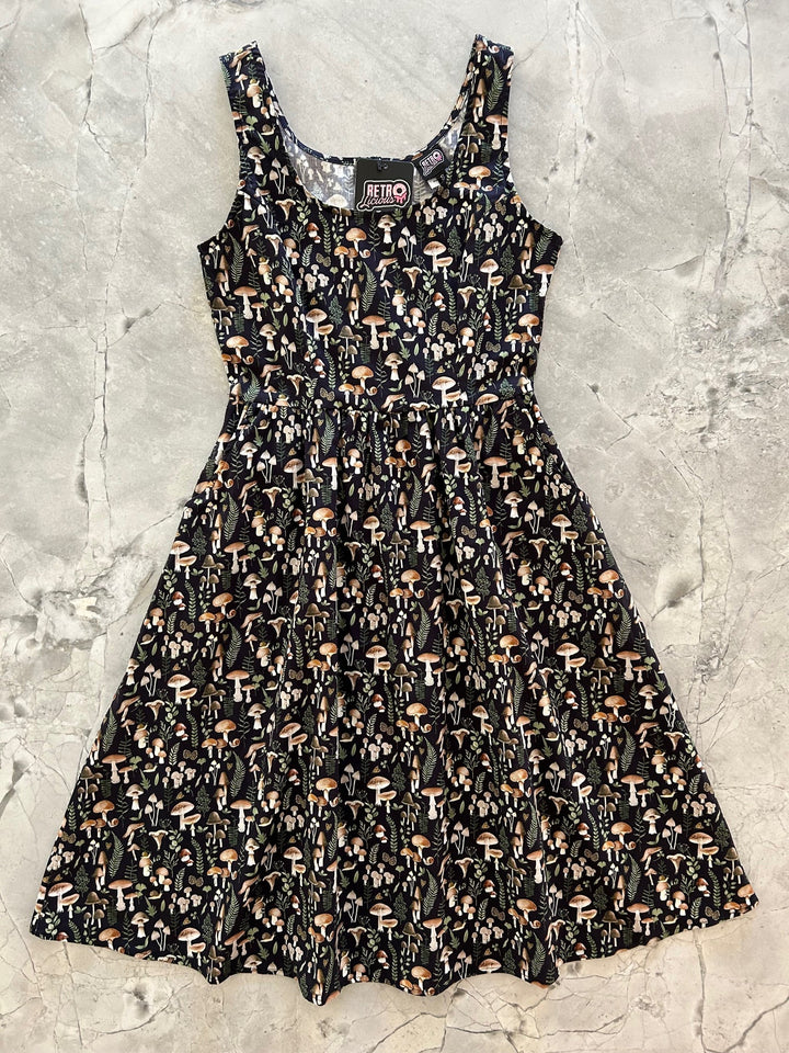 Mushrooms Fit &amp; Flare Dress - XS only, 1 left!