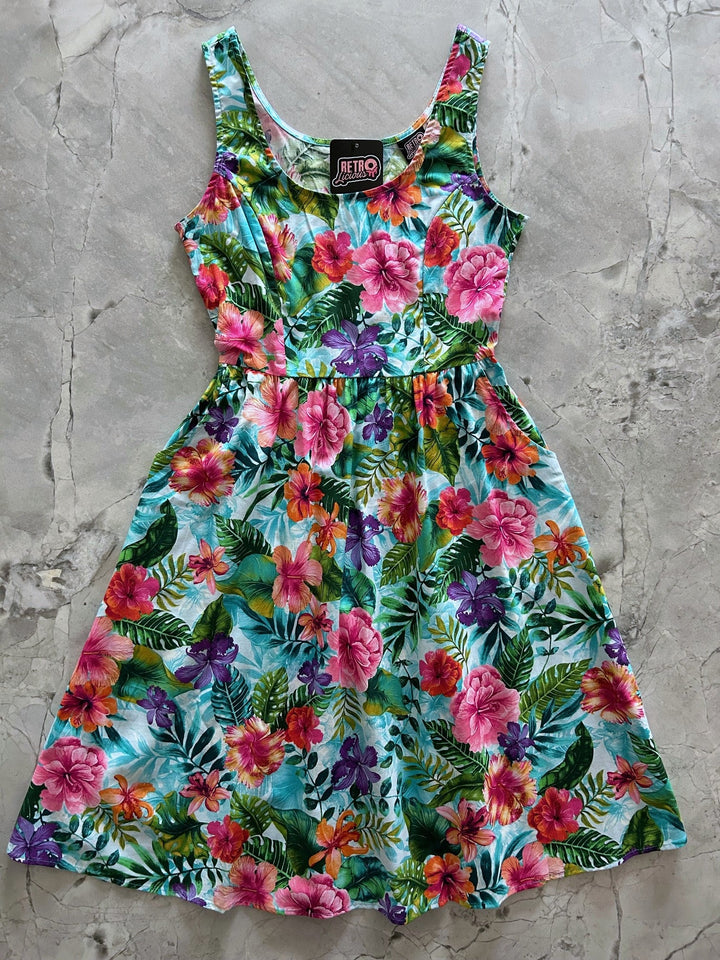 Tropical Fit &amp; Flare Dress
