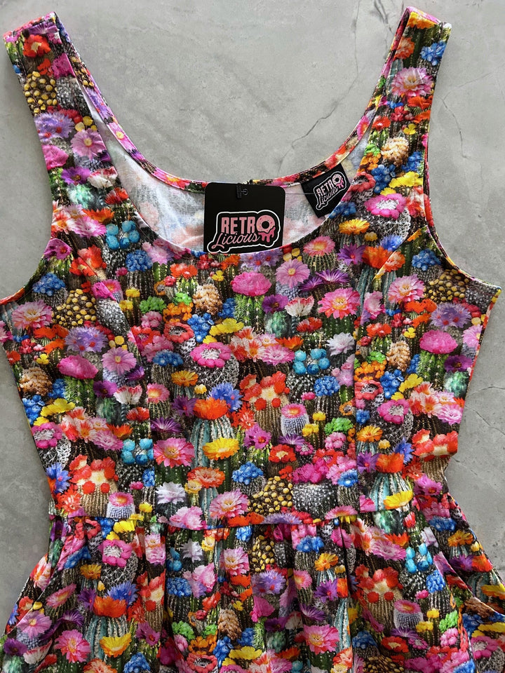 Desert Blooms Shorter Length Fit &amp; Flare Dress