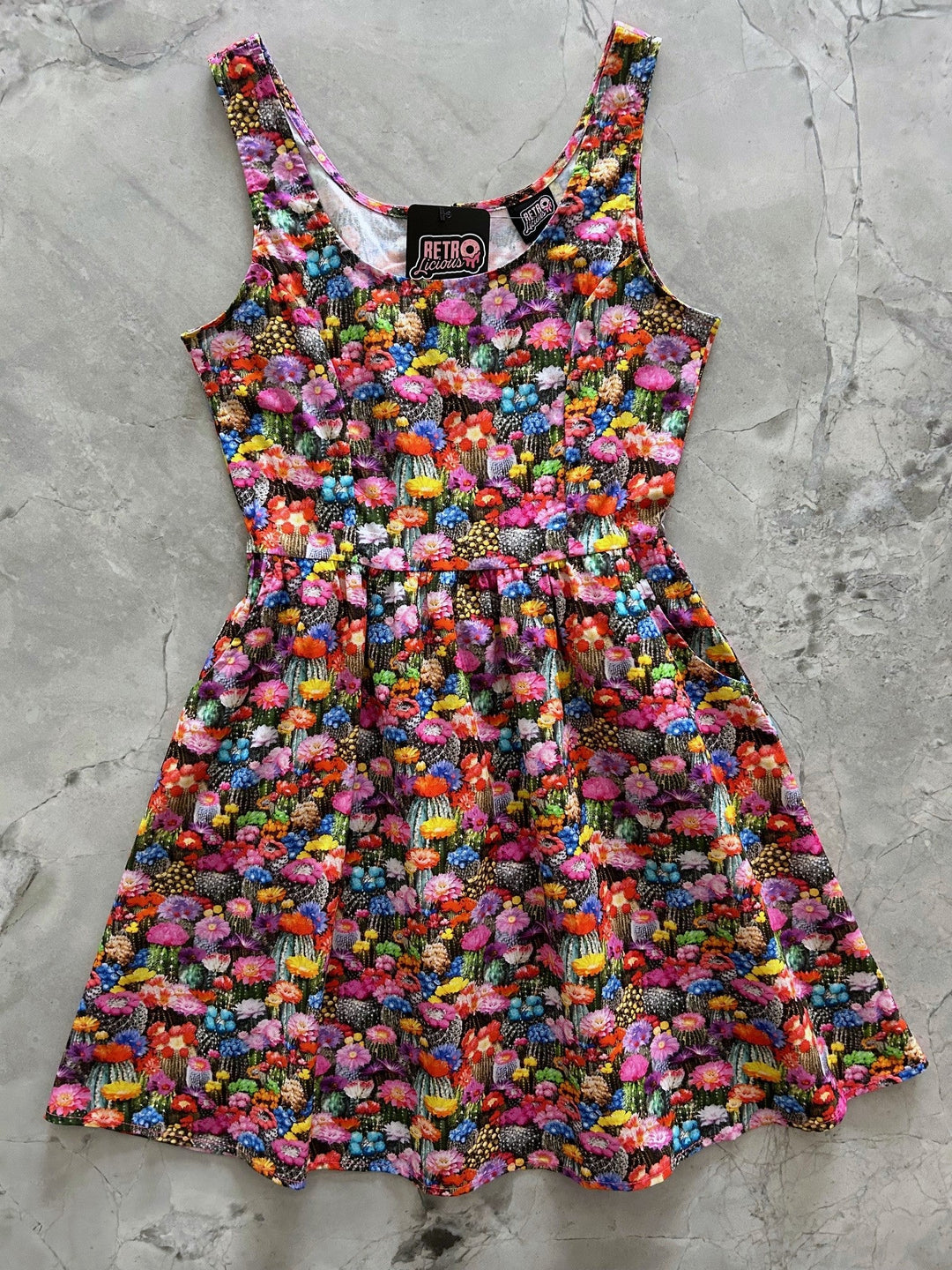 Desert Blooms Shorter Length Fit &amp; Flare Dress