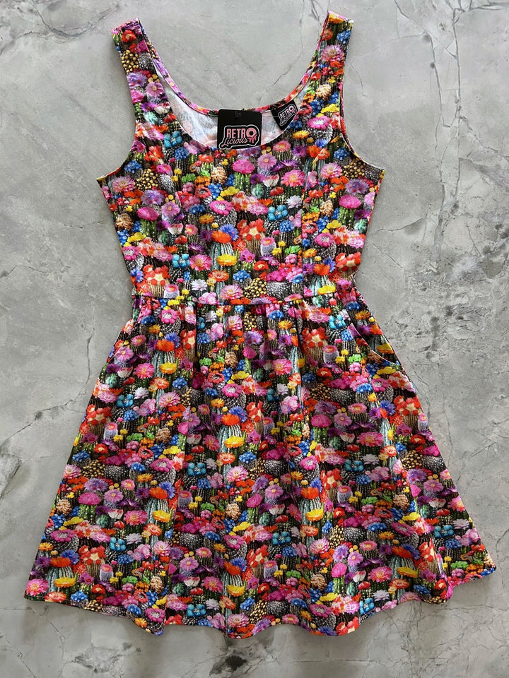 Desert Blooms Shorter Length Fit &amp; Flare Dress