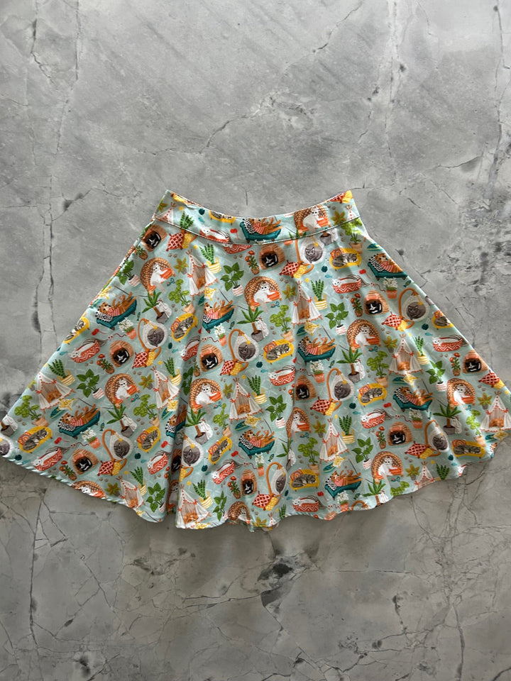 Cats &amp; Plants Skater Skirt from KADOU Boutique