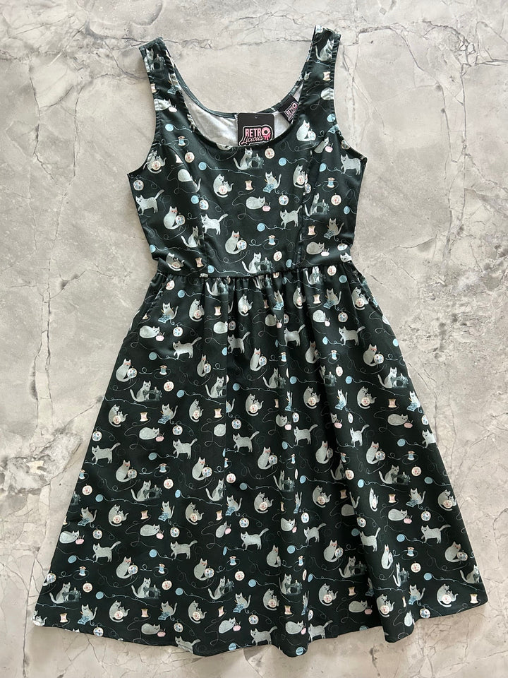 Cats and Yarn Fit &amp; Flare Dress