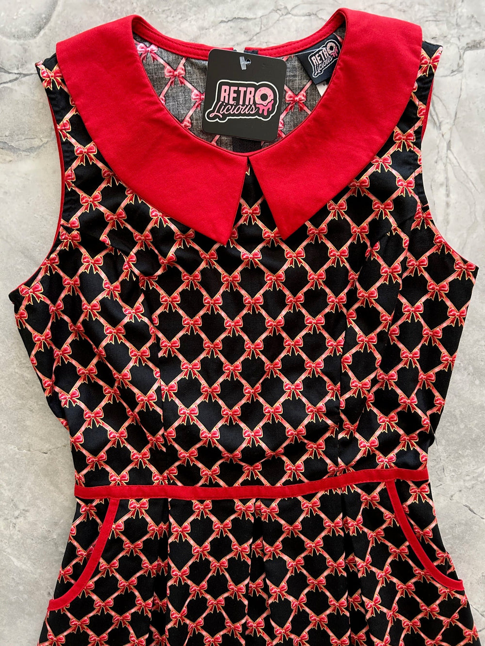 Bow Collared Dress - Large Only from KADOU Boutique