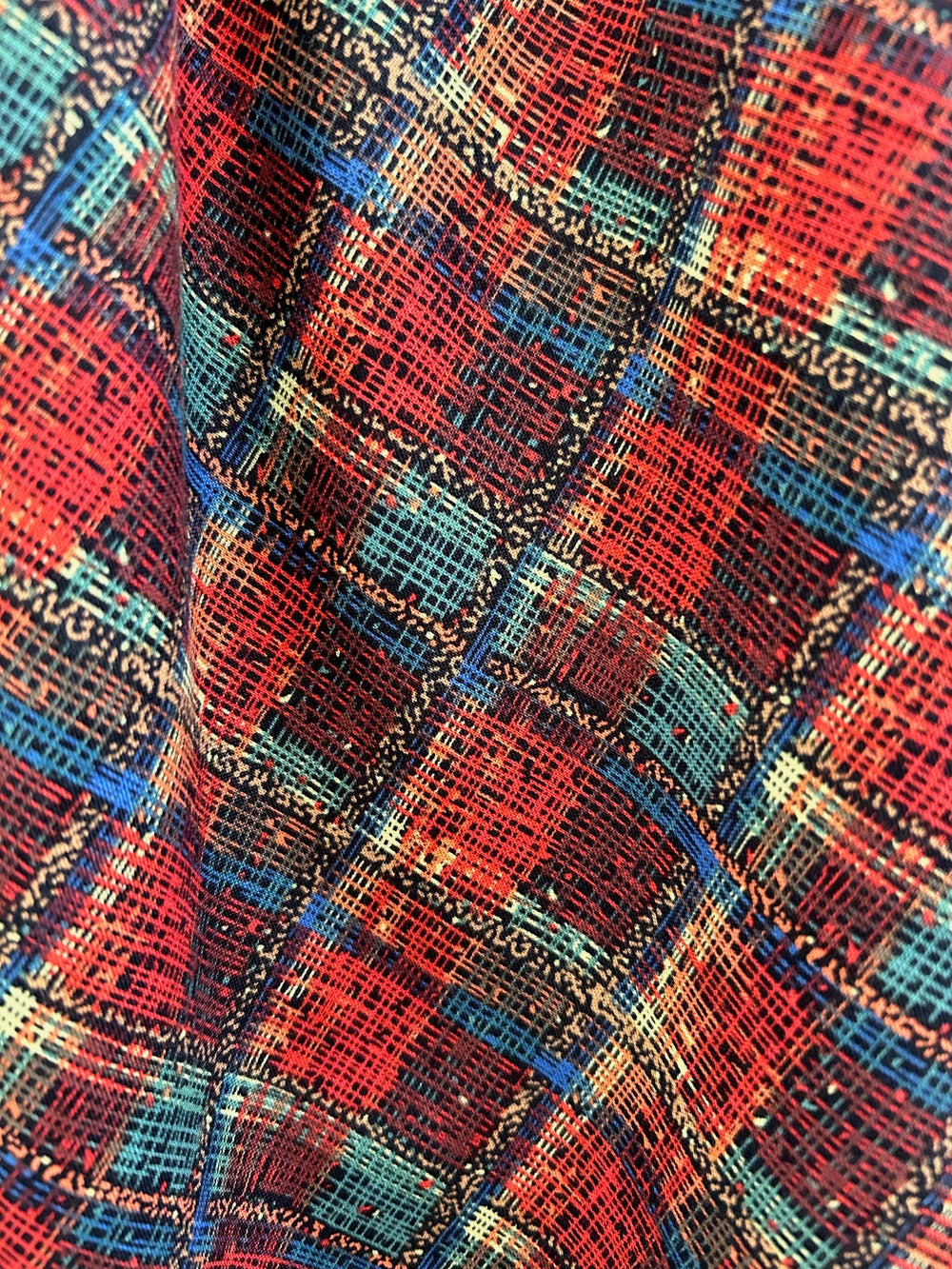 Red Plaid Doris Skirt from KADOU Boutique