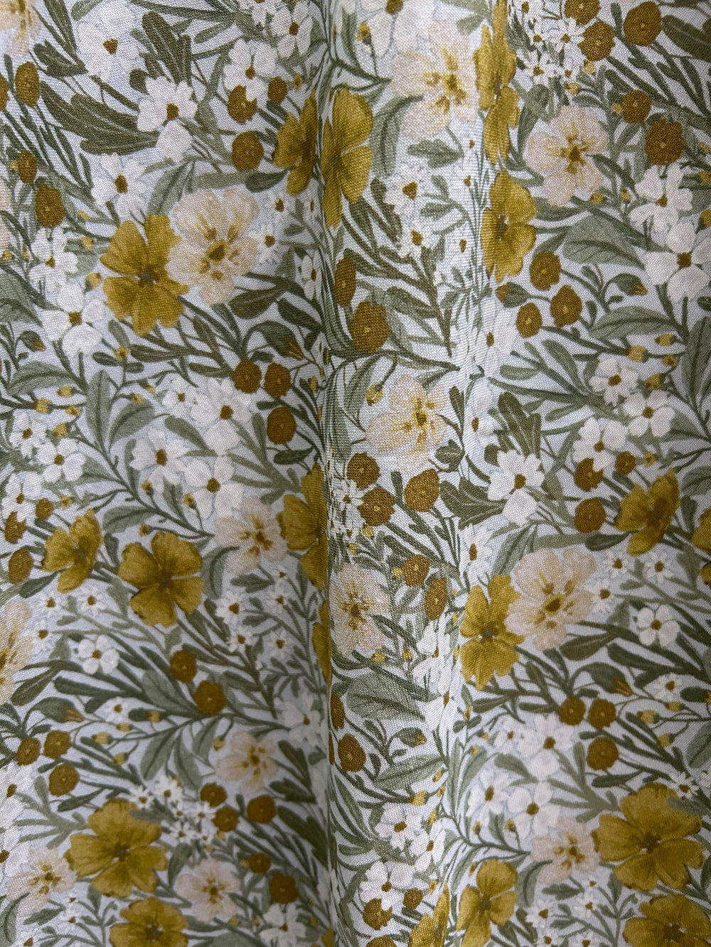 Mustard Floral Midi Dress from KADOU Boutique
