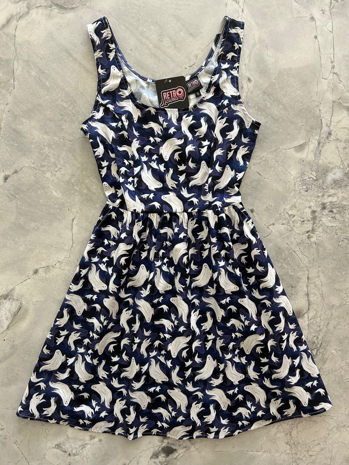 Flying Ghosts Shorter Length Fit &amp; Flare Dress