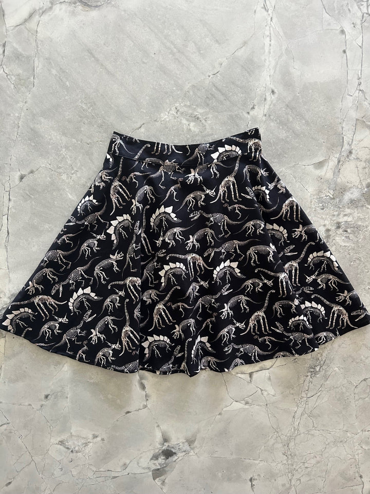 Dino Bones Skater Skirt from KADOU Boutique