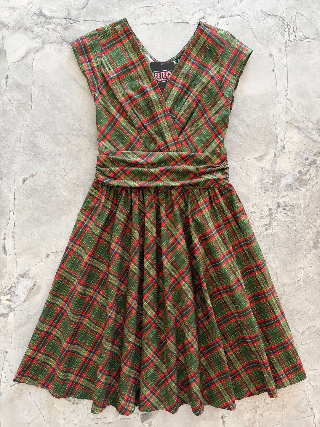 Green Plaid Greta Dress