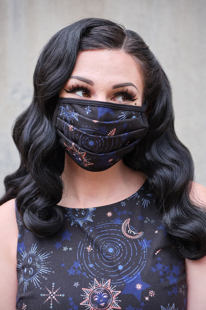 Celestial / Math Reversible Cotton Mask from KADOU Boutique