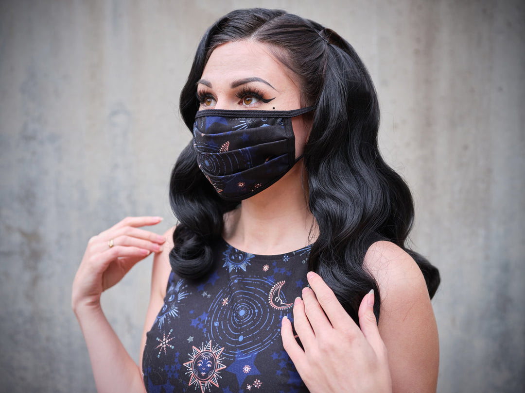 Celestial / Math Reversible Cotton Mask from KADOU Boutique