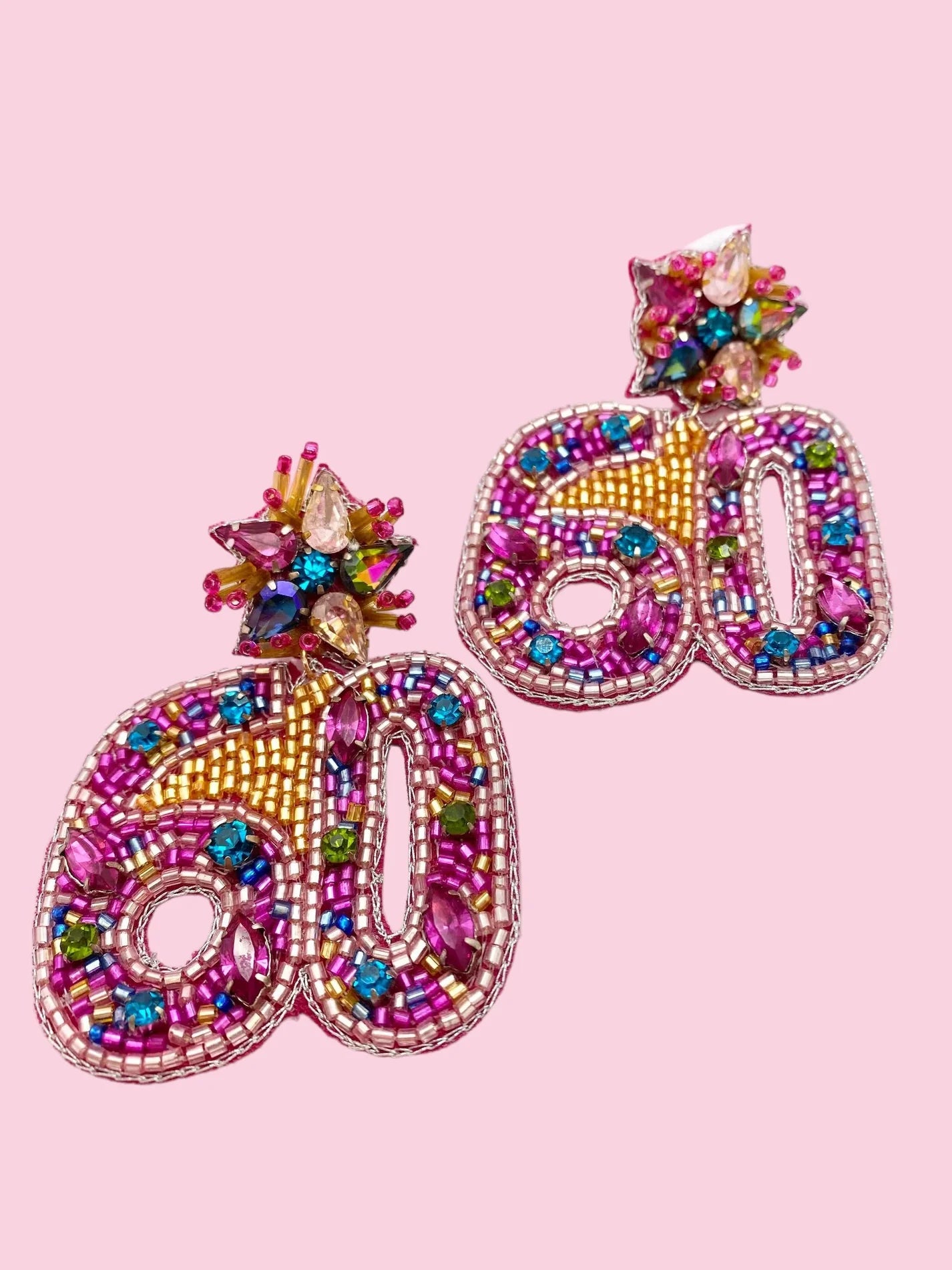 Happy Birthday Beaded Earrings