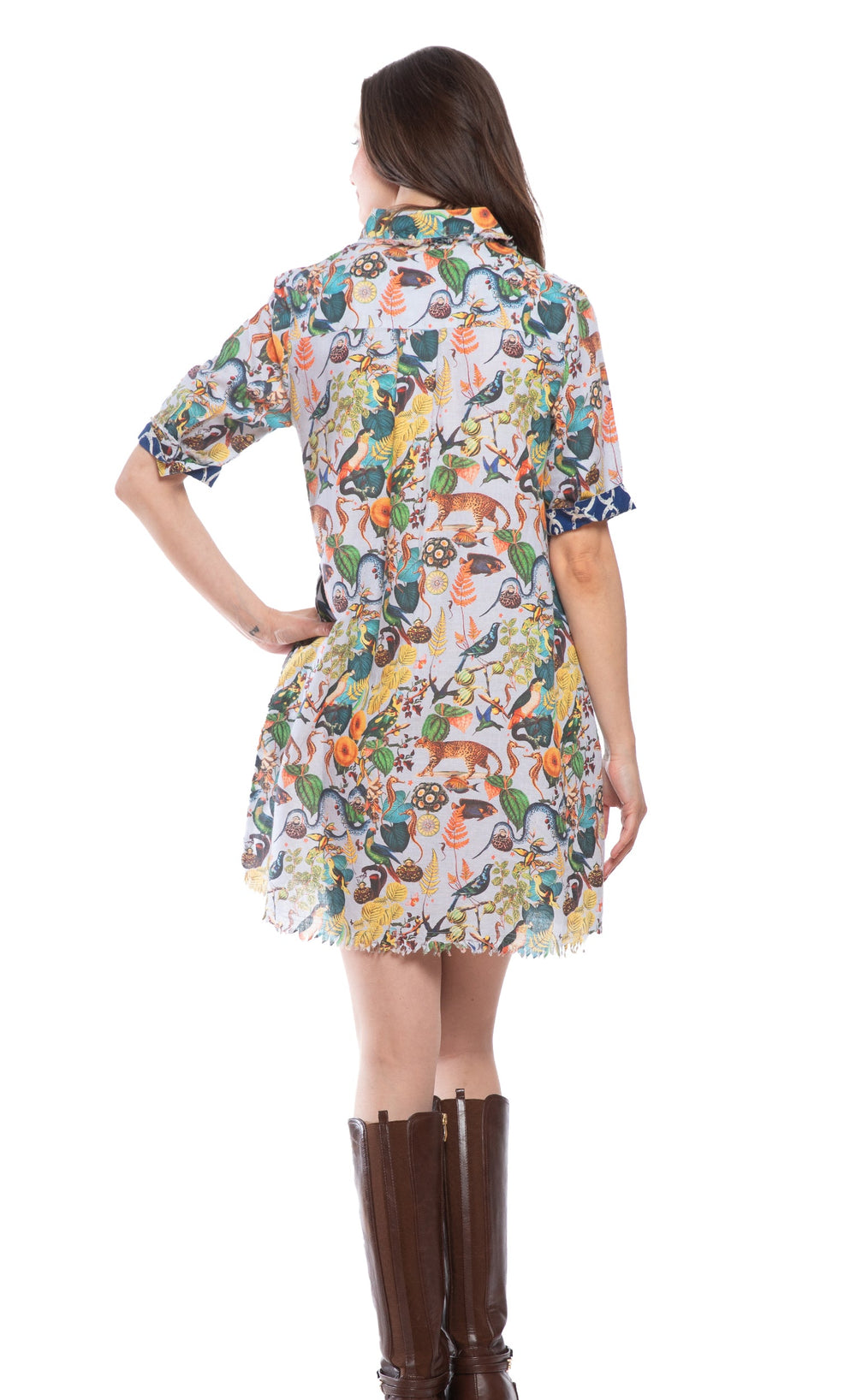 Chatham Blue Flowers and Creatures Print from KADOU Boutique