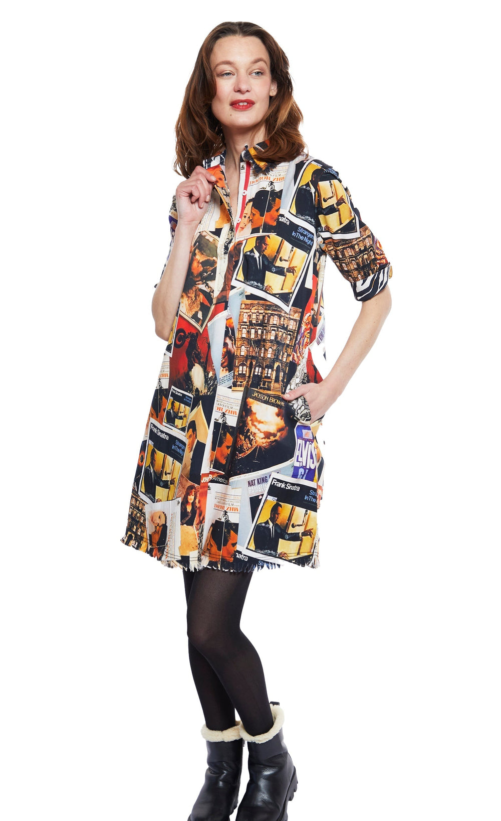 Chatham Dress Rock and Roll Print from KADOU Boutique