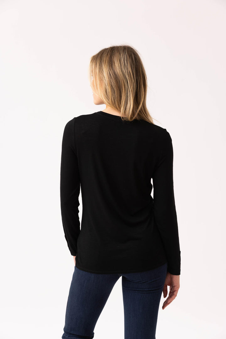 Button Cuff Long Sleeve Top