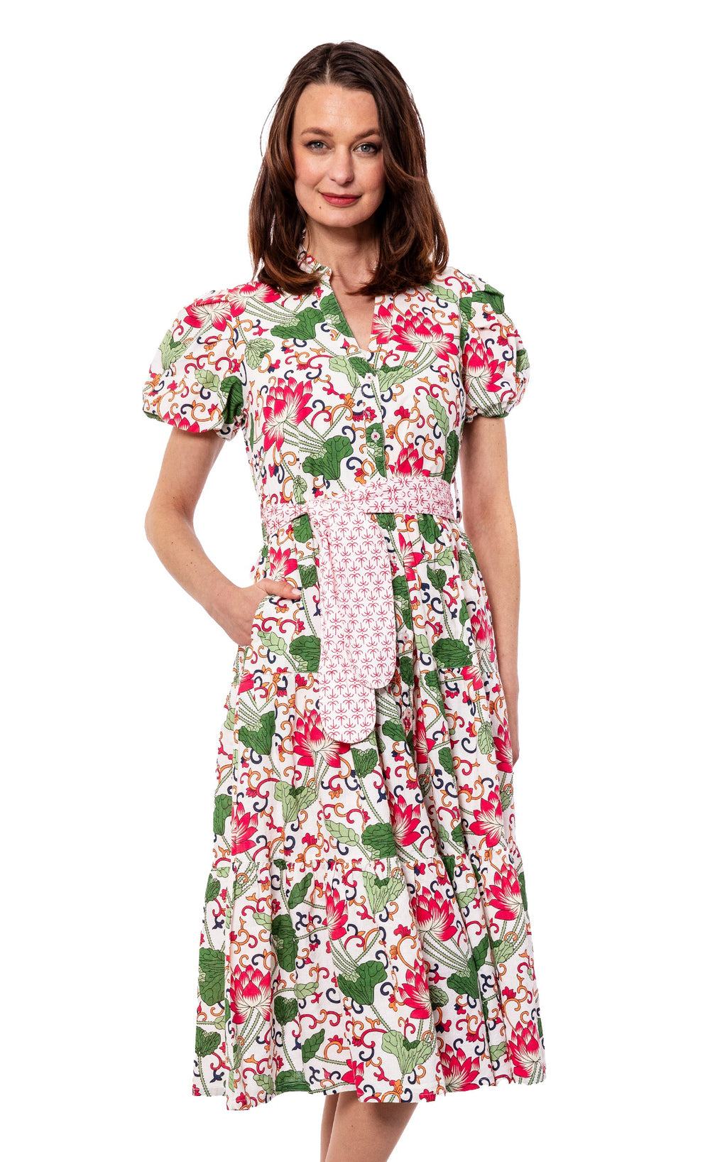 Litchfield Dress White Floral from KADOU Boutique