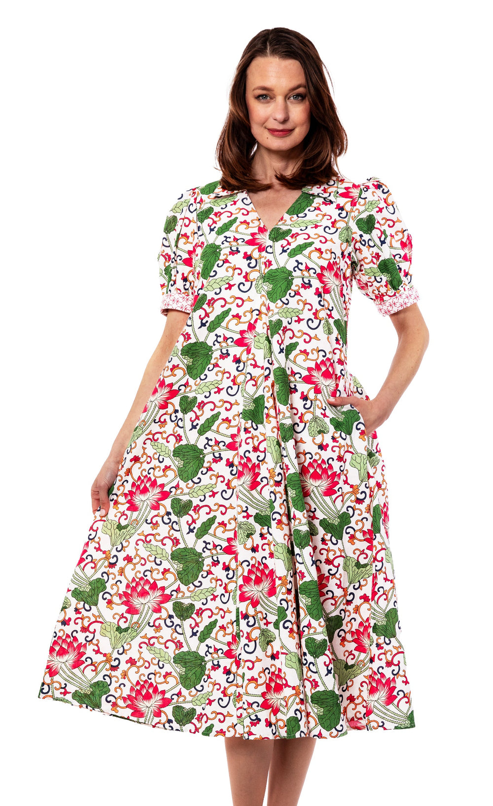 Montauk Dress White Floral from KADOU Boutique