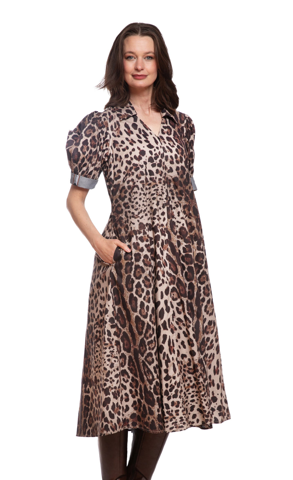 Montauk Dress Cheetah Print from KADOU Boutique