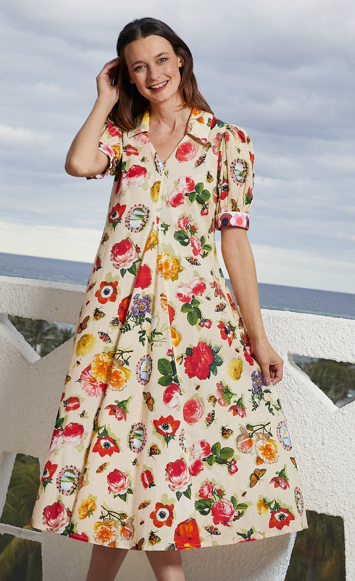 Montauk Botanical Floral Dress from KADOU Boutique