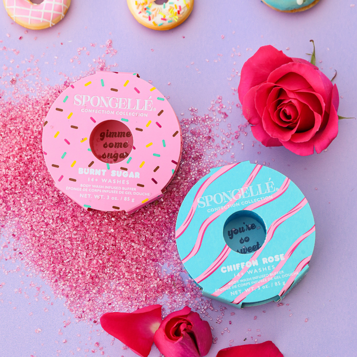 Burnt Sugar &amp; Chiffon Rose Body Buffer Set from KADOU Boutique