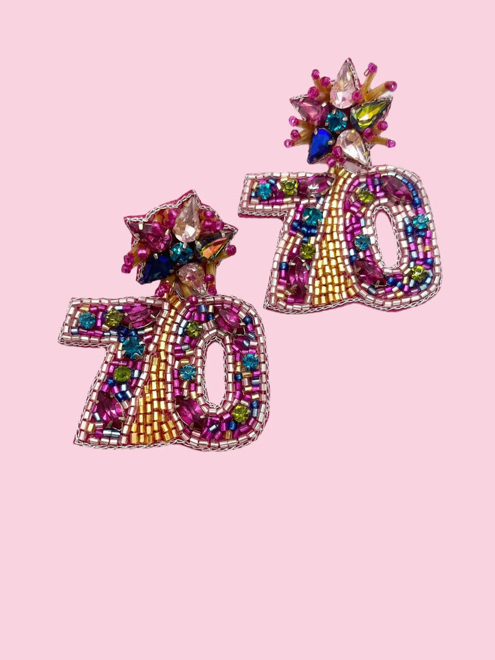 Happy Birthday Beaded Earrings
