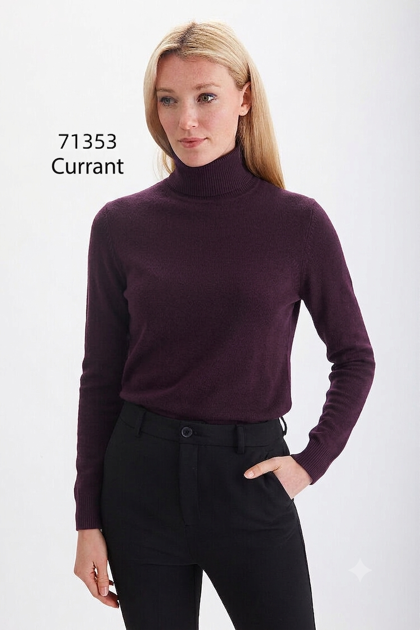 Pima Cotton Long Sleeve Turtleneck  