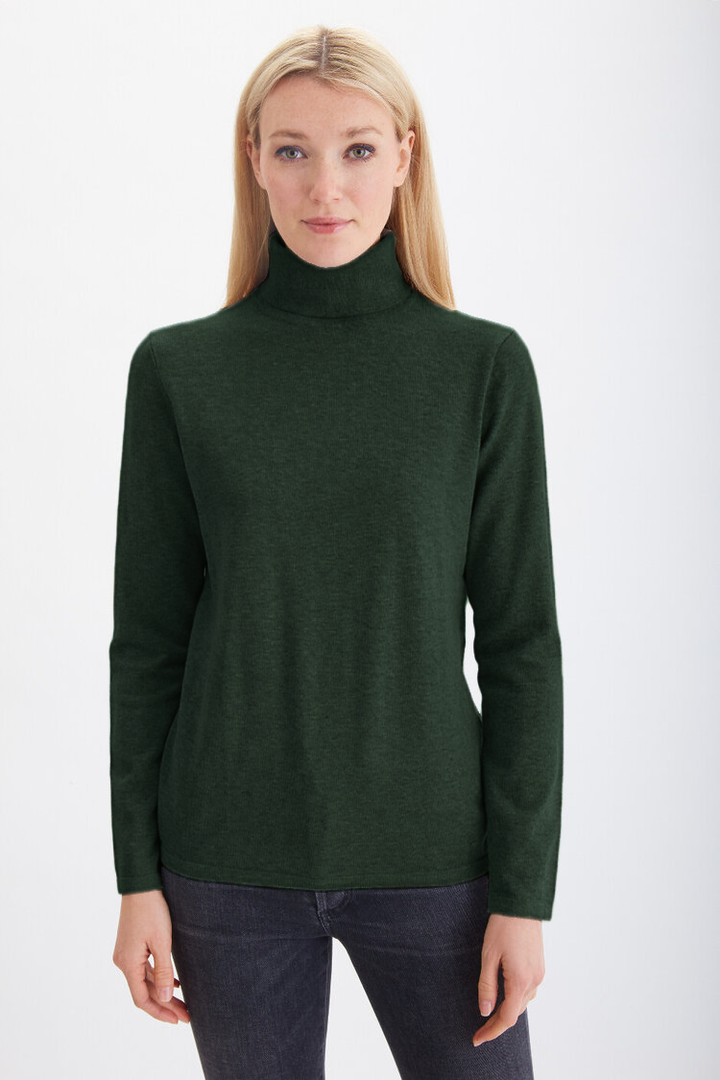 Pima Cotton Long Sleeve Turtleneck  