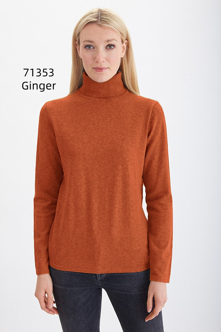 Pima Cotton Long Sleeve Turtleneck  
