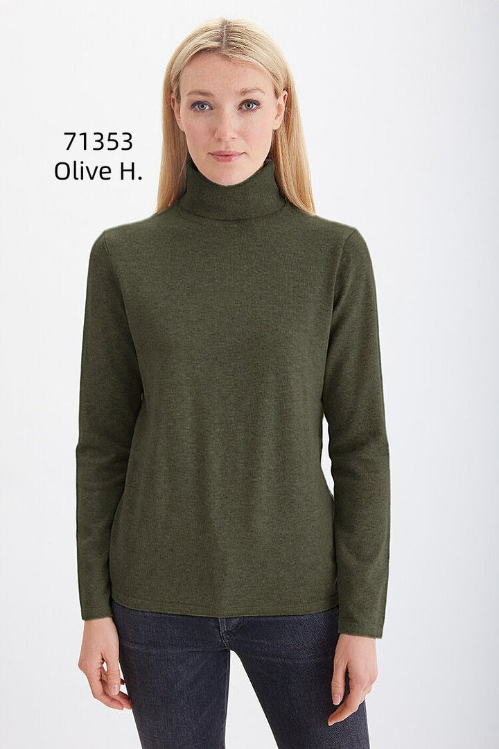 Pima Cotton Long Sleeve Turtleneck  