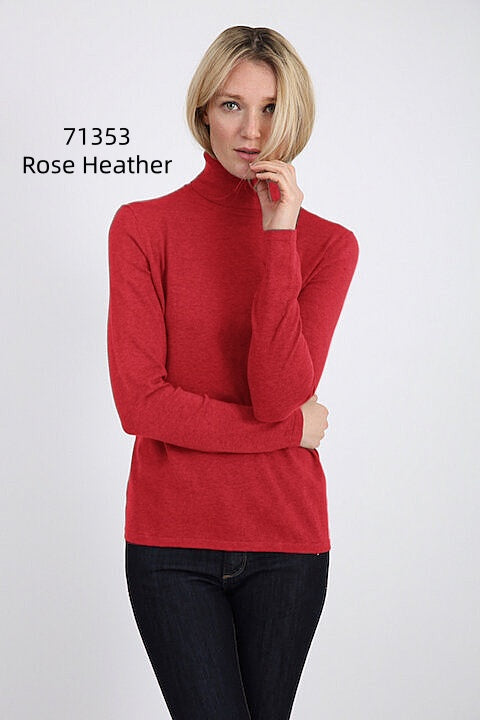 Pima Cotton Long Sleeve Turtleneck  