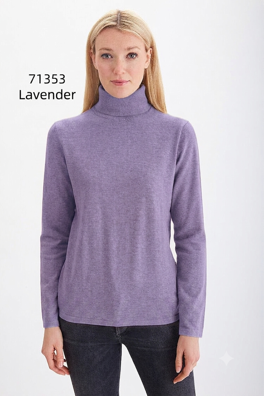 Pima Cotton Long Sleeve Turtleneck  