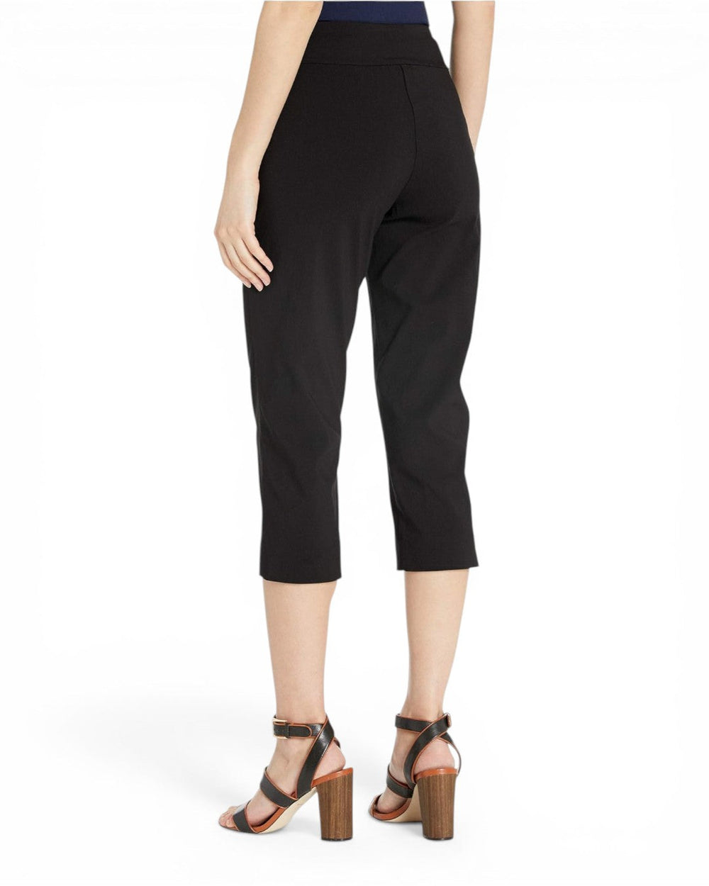 Krazy Larry P511 Pull-On Capri Pants - Black from KADOU Boutique