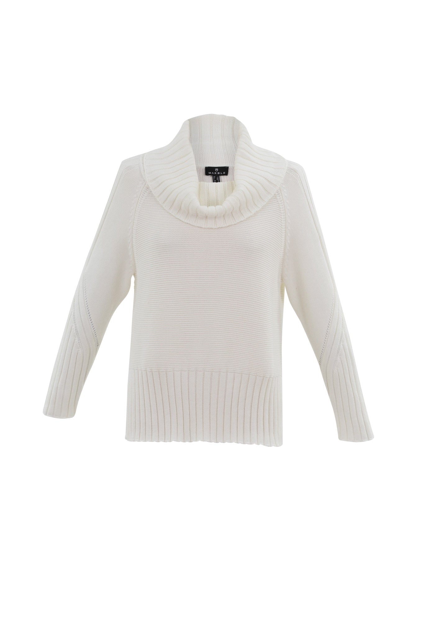 Cowl Neck Solid Color Sweater