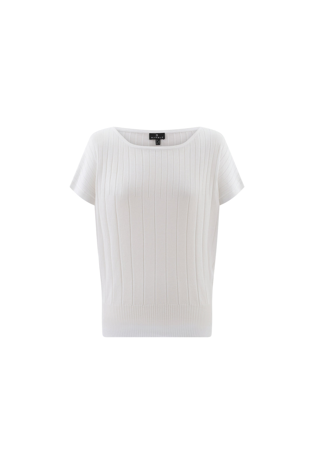 Marble Short Sleeve Knit Top